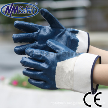 NMSAFETY oil resist nitrile gloves 3/4 coated Heavy duty work gloves made from China